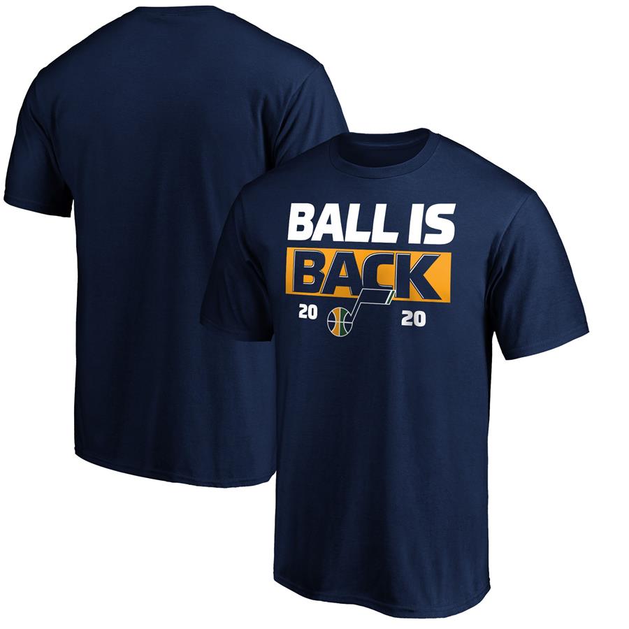 Utah Jazz Fanatics Branded Ball Is Back T-Shirt - Navy