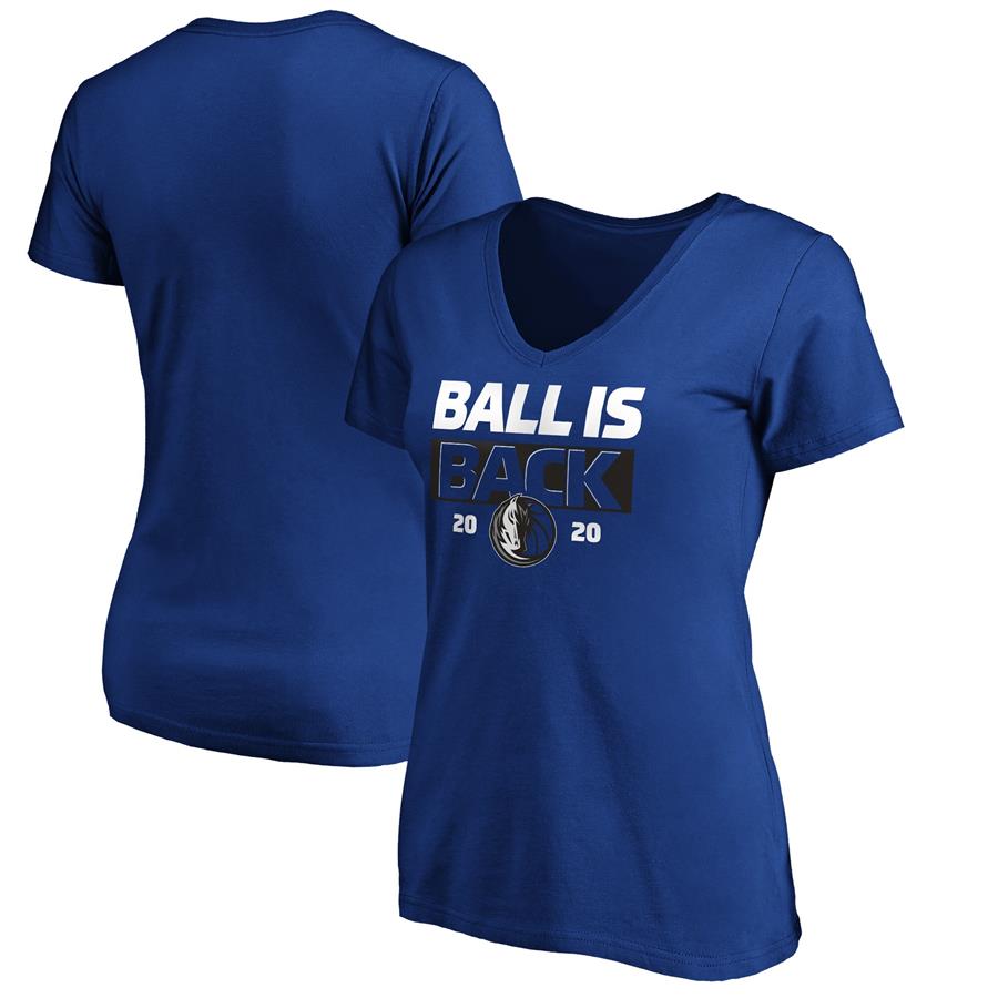 Dallas Mavericks Fanatics Branded Women's Ball Is Back V-Neck T-Shirt - Royal