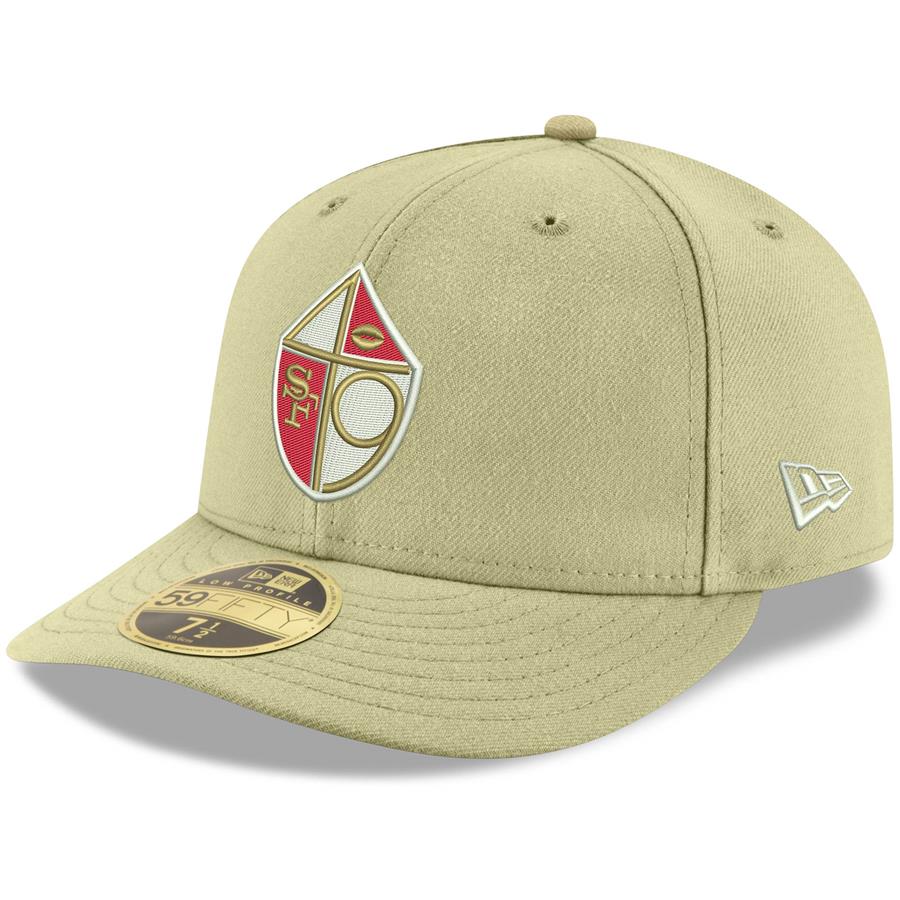 San Francisco 49ers New Era Omaha Throwback Low Profile 59FIFTY Fitted Hat - Gold