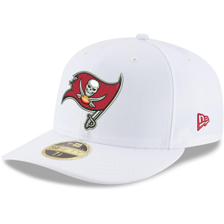 Tampa Bay Buccaneers New Era Team Logo Omaha Low Profile 59FIFTY Fitted Hat - White