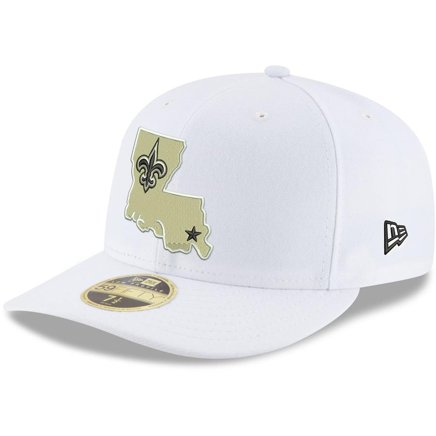 New Orleans Saints New Era Alternate Omaha Low Profile 59FIFTY Fitted Hat - White