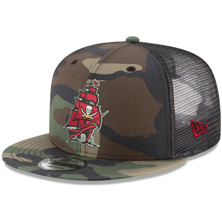Tampa Bay Buccaneers New Era NFL Woodland Camo 9FIFTY Snapback Adjustable Trucker Hat
