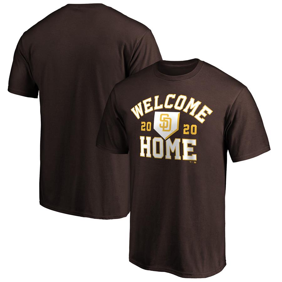 San Diego Padres Fanatics Branded Welcome Home T-Shirt - Brown
