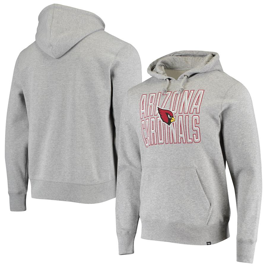 Arizona Cardinals '47 Bevel Pullover Hoodie - Heathered Gray