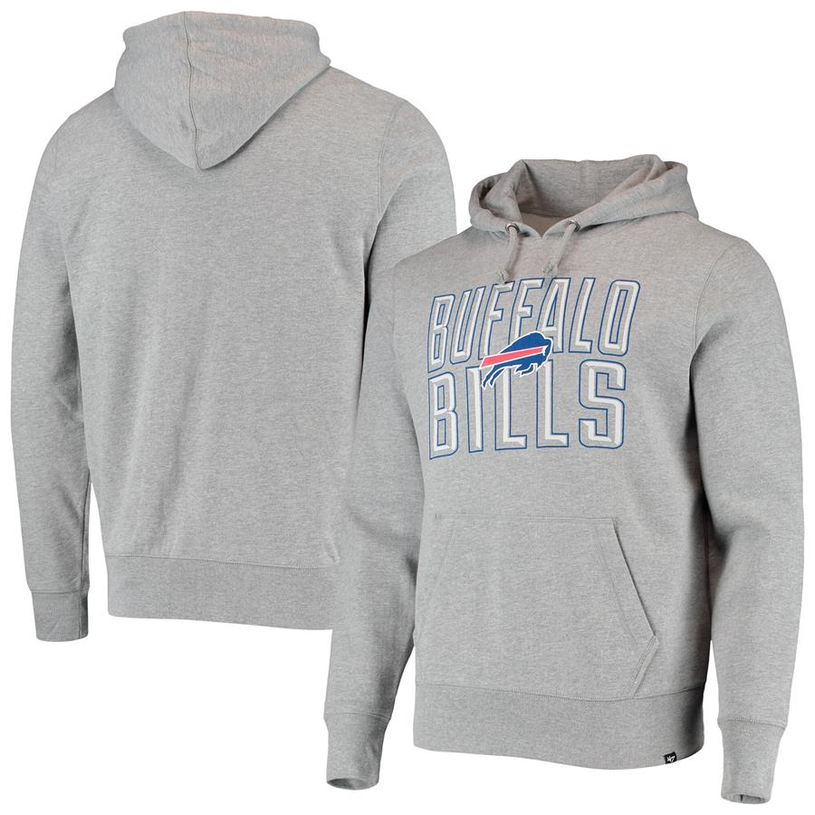 Buffalo Bills '47 Bevel Pullover Hoodie - Heathered Gray