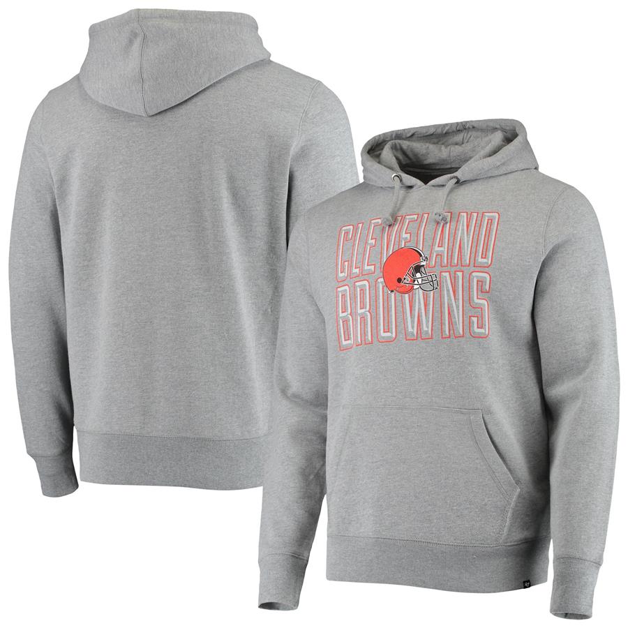 Cleveland Browns '47 Bevel Pullover Hoodie - Heathered Gray