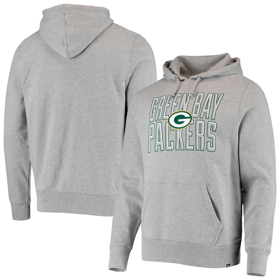 Green Bay Packers '47 Bevel Pullover Hoodie - Heathered Gray