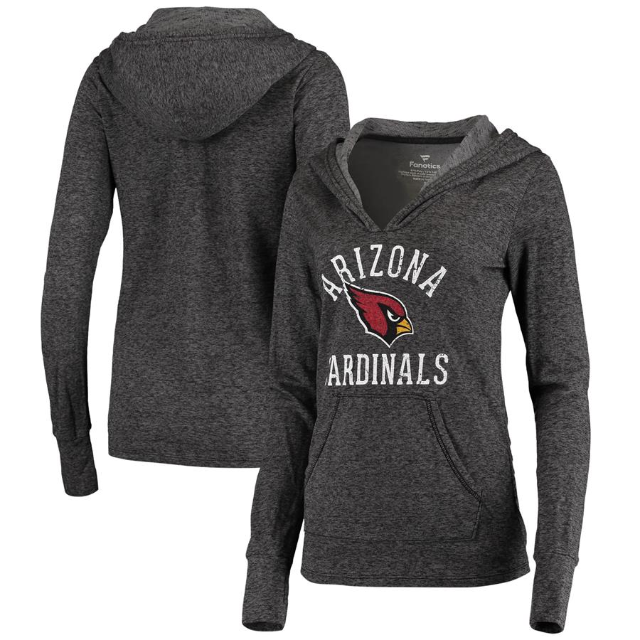 Arizona Cardinals Fanatics Branded Women's Doubleface Slub Pullover Hoodie - Black