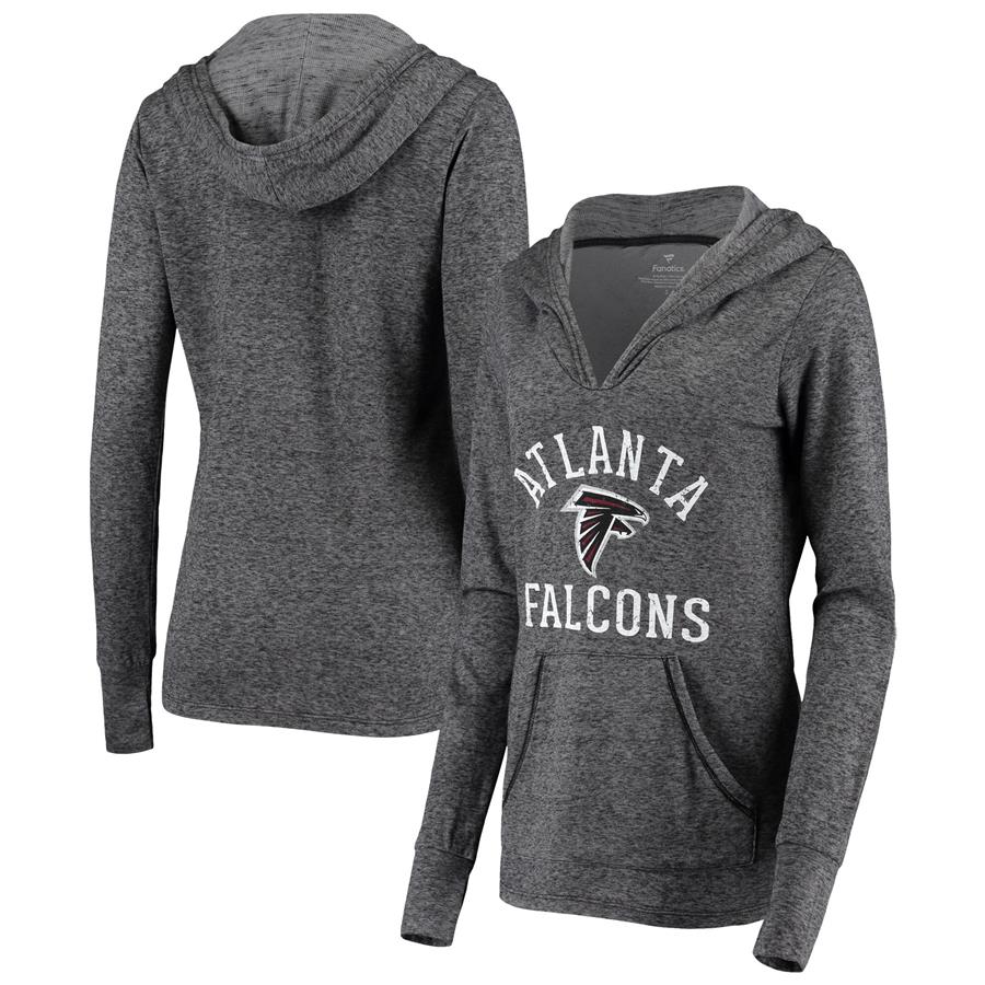 Atlanta Falcons Fanatics Branded Women's Doubleface Slub Pullover Hoodie - Black