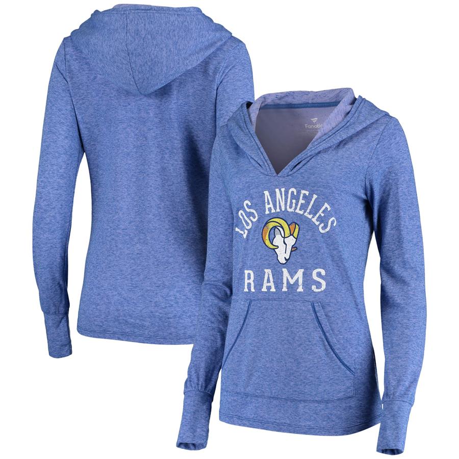 Los Angeles Rams Fanatics Branded Women's Doubleface Slub Pullover Hoodie - Royal