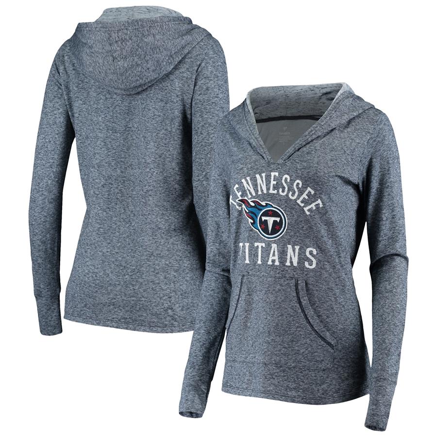 Tennessee Titans Fanatics Branded Women's Doubleface Slub Pullover Hoodie - Navy