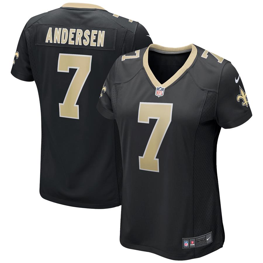 Morten Andersen New Orleans Saints Nike Women's Game Retired Player Jersey - Black