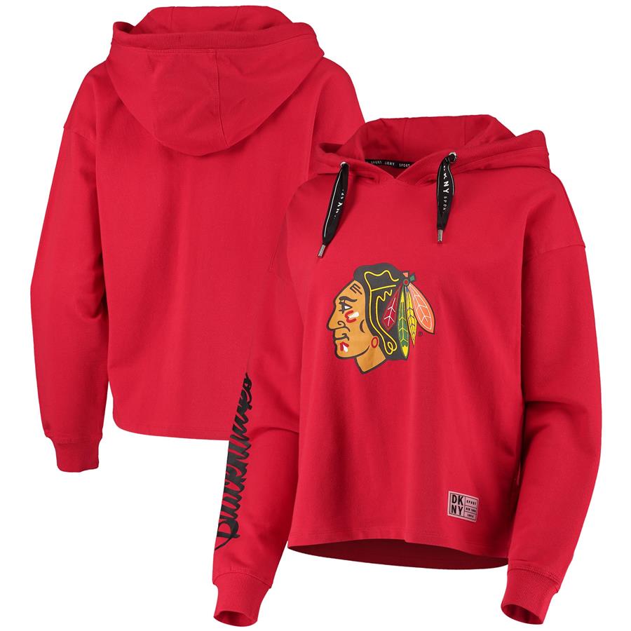 Chicago Blackhawks DKNY Sport Women's Suzy Pullover Hoodie - Red