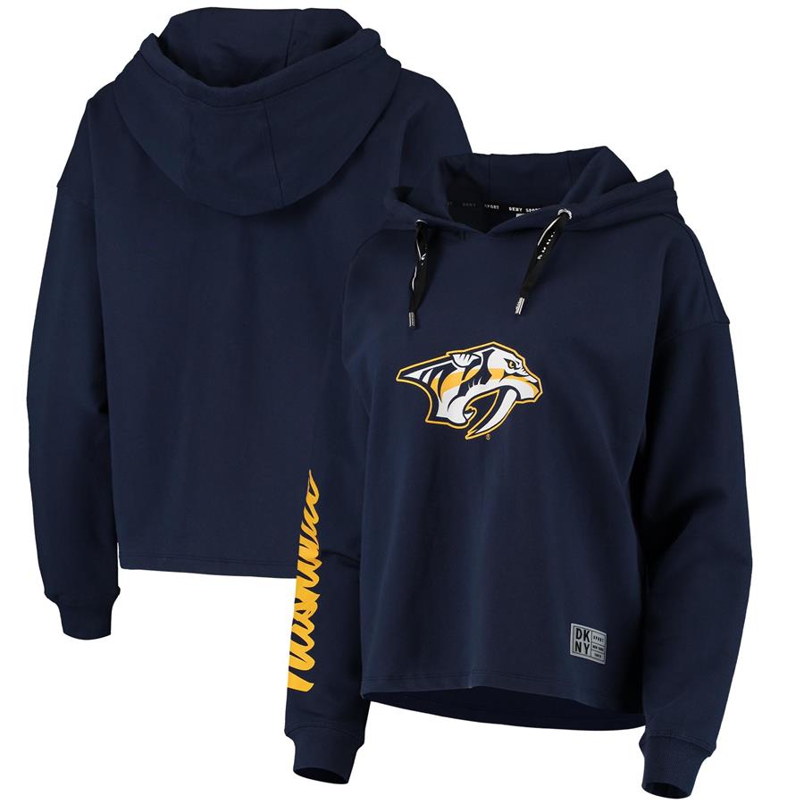 Nashville Predators DKNY Sport Women's Suzy Pullover Hoodie - Navy