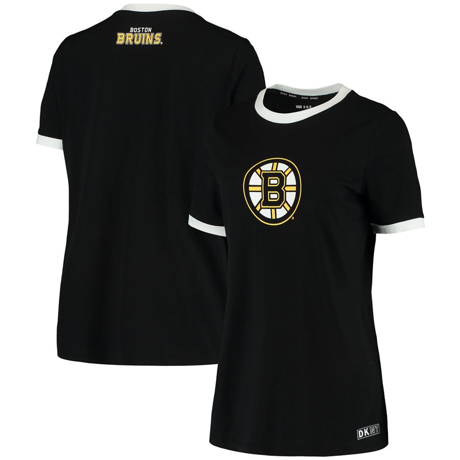 Boston Bruins DKNY Sport Women's Charlotte Tri-Blend T-Shirt - Black