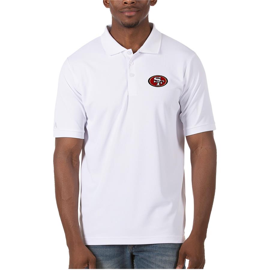 San Francisco 49ers Antigua Legacy Pique Polo - White