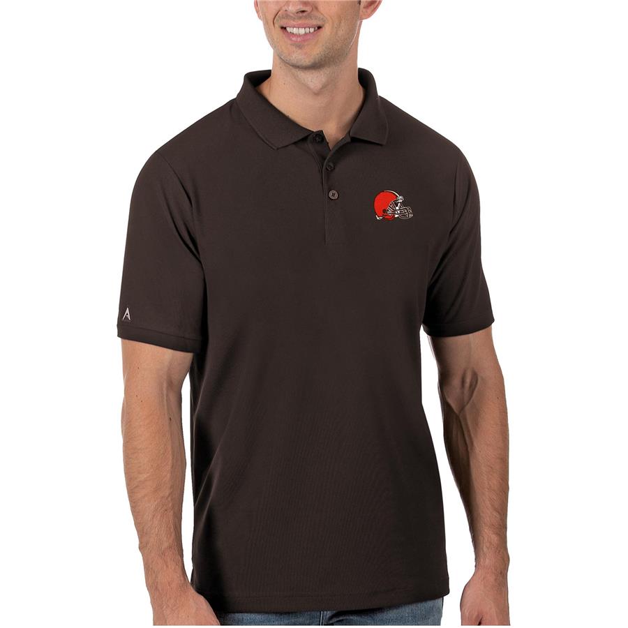 Cleveland Browns Antigua Legacy Pique Polo - Brown