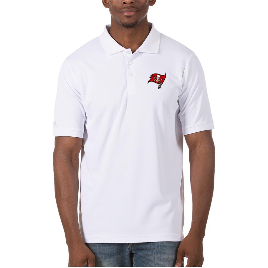 Tampa Bay Buccaneers Antigua Legacy Pique Polo - White