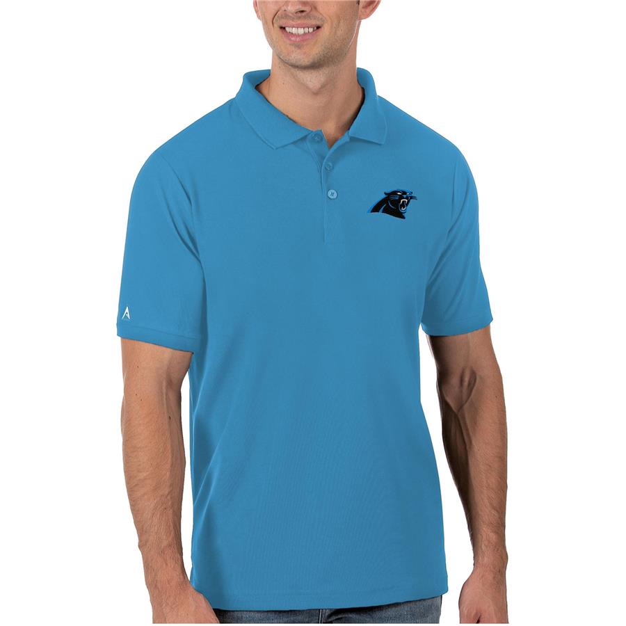 Carolina Panthers Antigua Legacy Pique Polo - Blue