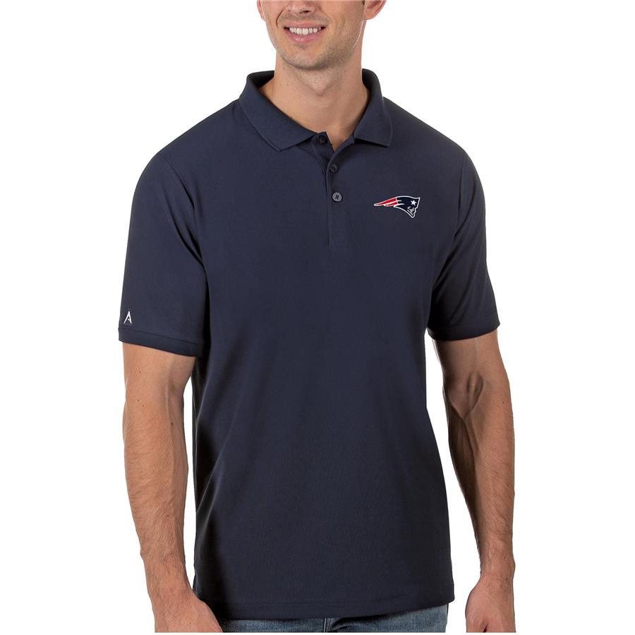 New England Patriots Antigua Legacy Pique Polo - Navy