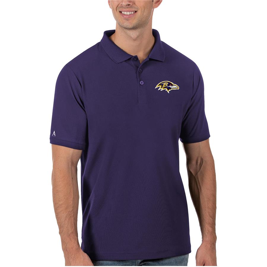 Baltimore Ravens Antigua Legacy Pique Polo - Purple
