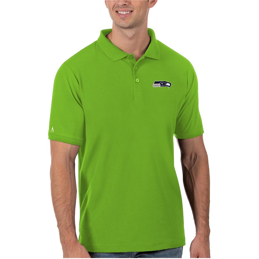 Seattle Seahawks Antigua Legacy Pique Polo - Neon Green