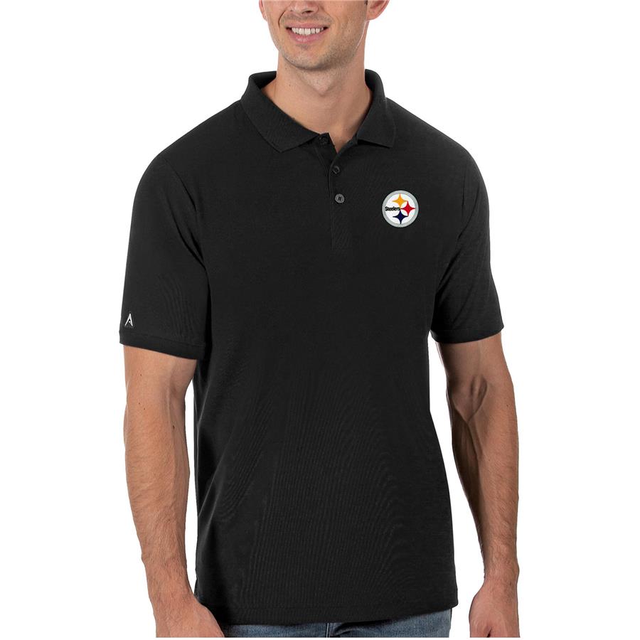 Pittsburgh Steelers Antigua Legacy Pique Polo - Black