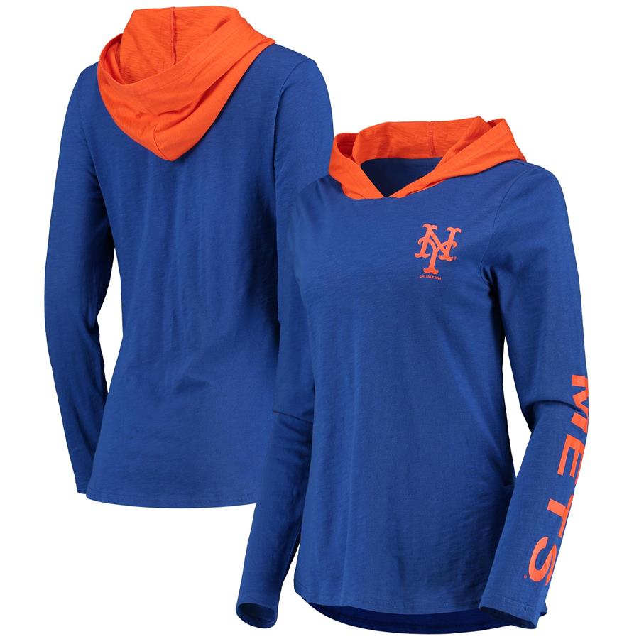 New York Mets G-III 4Her by Carl Banks Women's Crossbar Pullover Hoodie - Royal
