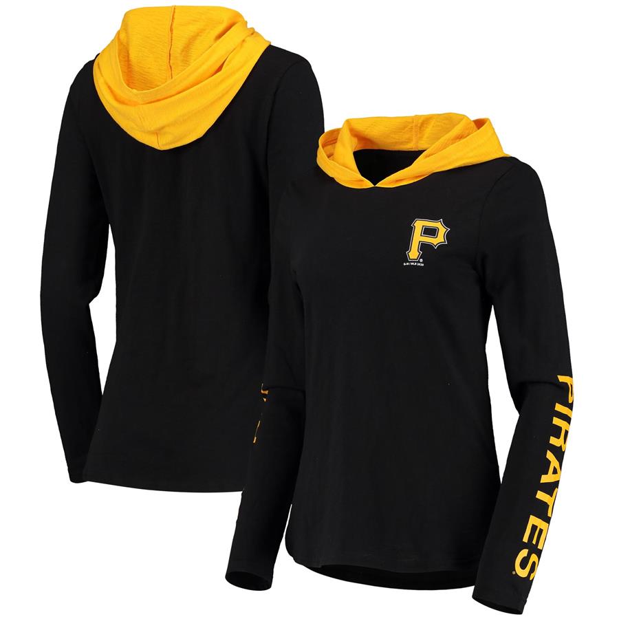 Pittsburgh Pirates G-III 4Her by Carl Banks Women's Crossbar Pullover Hoodie - Black