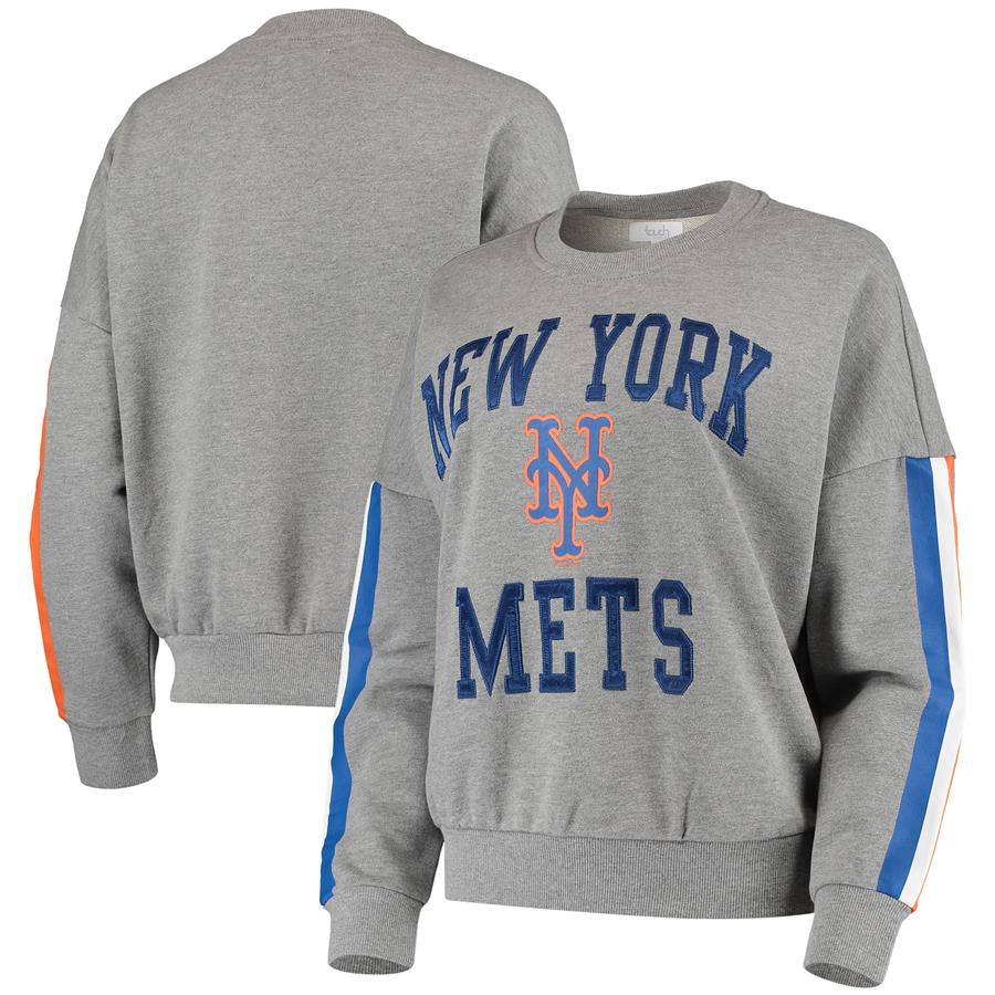 New York Mets Touch Women's Slouchy Freshman Sweatshirt - Heathered Gray