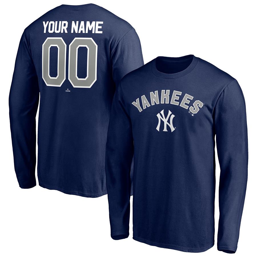 Лонгслив New York Yankees Fanatics Branded Personalized Winning Streak Name & Number (тёмно-синий)