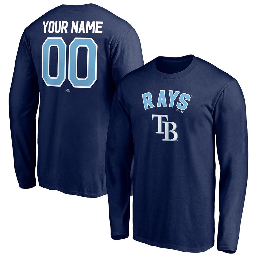Tampa Bay Rays Fanatics Branded Personalized Winning Streak Name & Number Long Sleeve T-Shirt - Navy