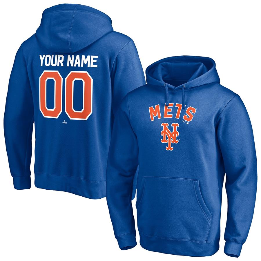 New York Mets Fanatics Branded Personalized Winning Streak Name & Number Pullover Hoodie - Royal