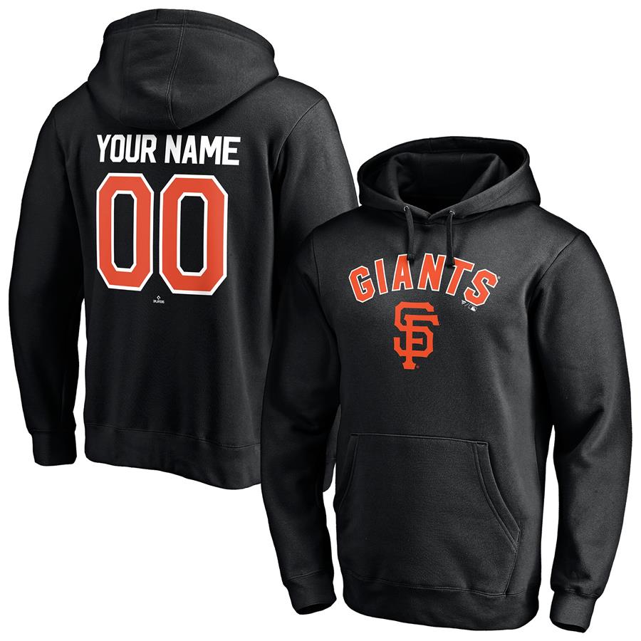 San Francisco Giants Fanatics Branded Personalized Winning Streak Name & Number Pullover Hoodie - Black