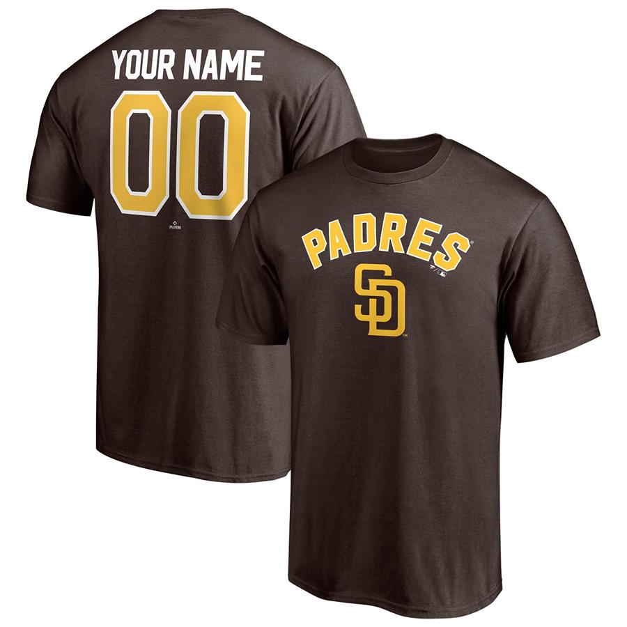 San Diego Padres Fanatics Branded Personalized Team Winning Streak Name & Number T-Shirt - Brown