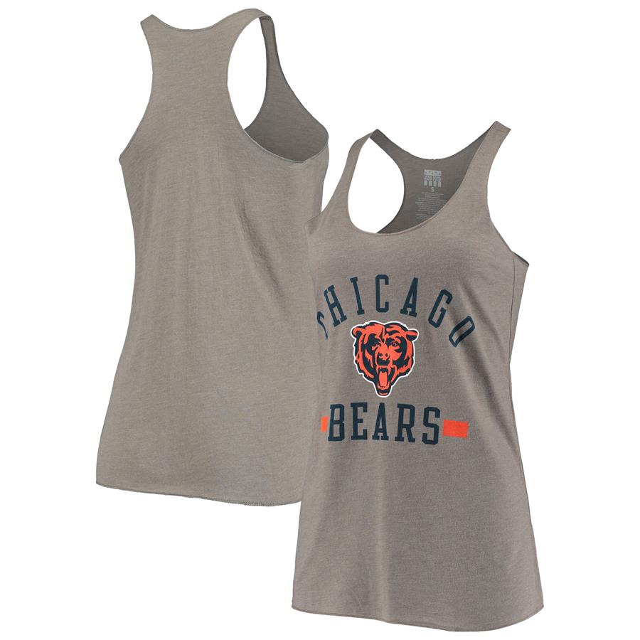 Chicago Bears Junk Food Women's Racerback Tank Top - Heathered Charcoal