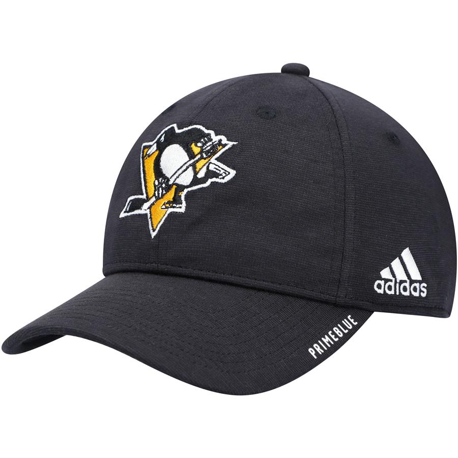 Pittsburgh Penguins adidas Team Logo Slouch Primeblue Adjustable Hat - Black