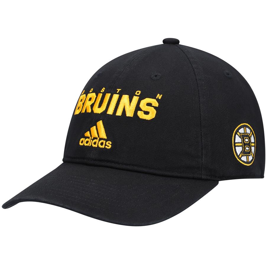 Boston Bruins adidas Stadium Slouch Adjustable Hat - Black