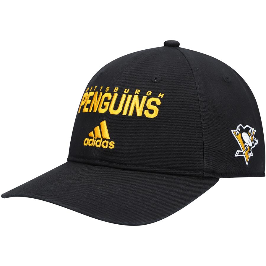 Pittsburgh Penguins adidas Stadium Slouch Adjustable Hat - Black