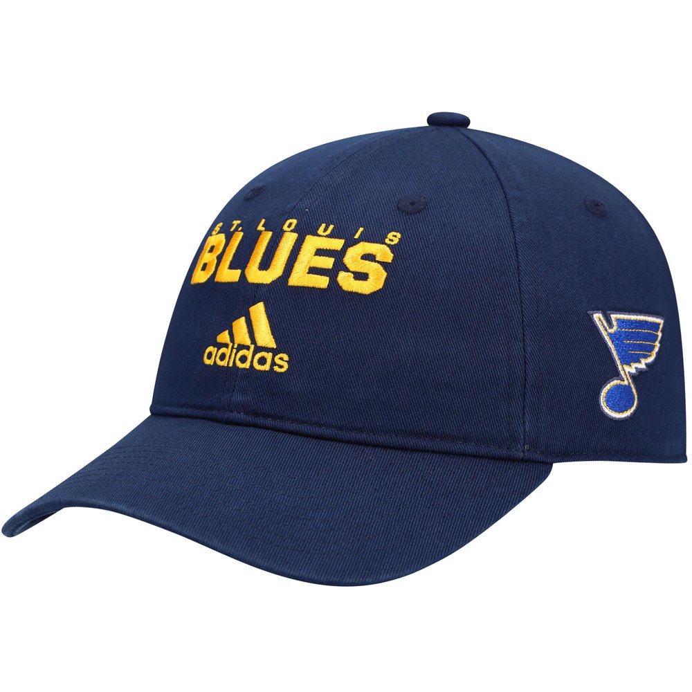 St. Louis Blues adidas Stadium Slouch Adjustable Hat - Navy