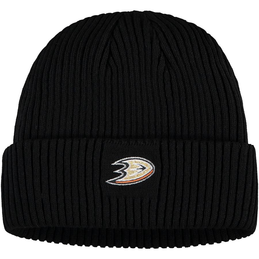 Anaheim Ducks adidas Women's Primary Logo Cuffed Knit Hat - Black
