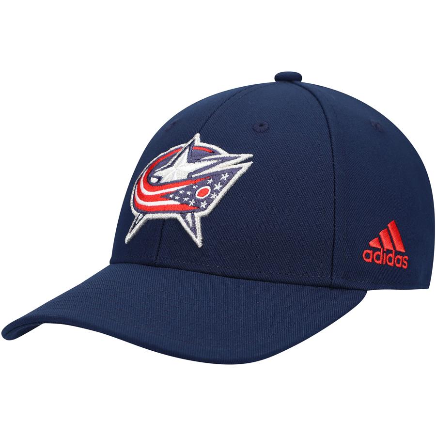 Columbus Blue Jackets adidas Primary Logo Adjustable Hat - Navy