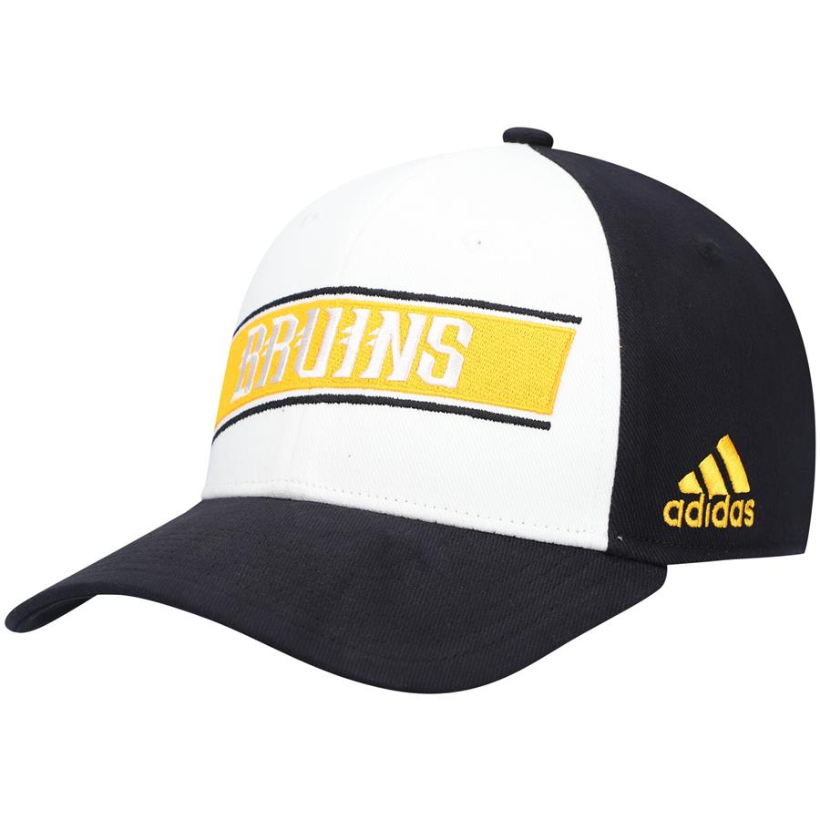 Boston Bruins adidas Local Coach Flex Hat - White