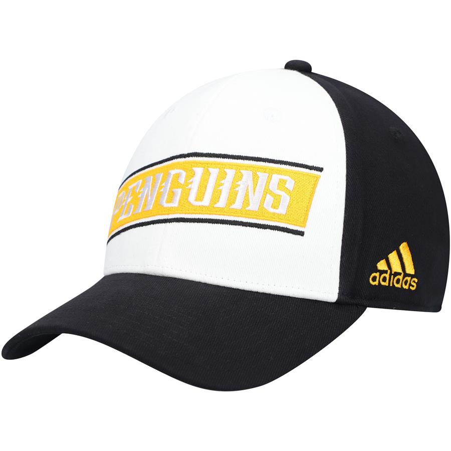 Pittsburgh Penguins adidas Local Coach Flex Hat - White