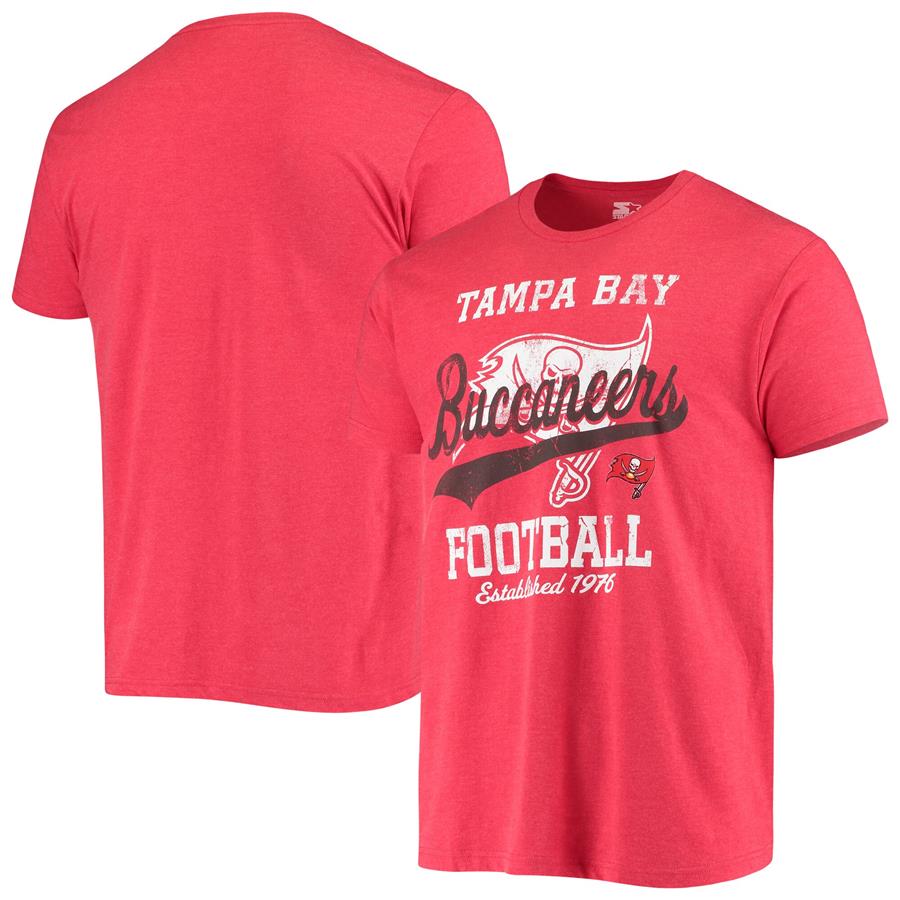 Tampa Bay Buccaneers Starter Blitz T-Shirt - Heathered Red