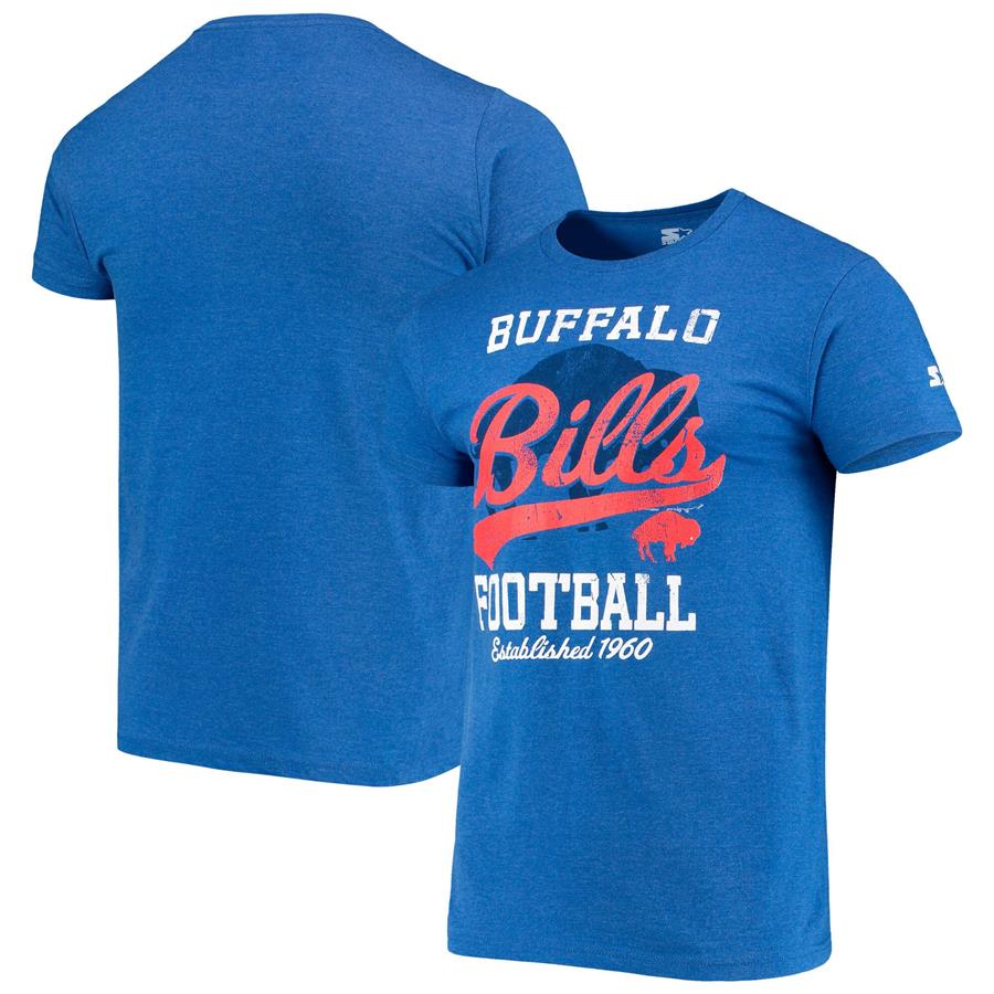 Buffalo Bills Starter Blitz Throwback T-Shirt - Heathered Royal