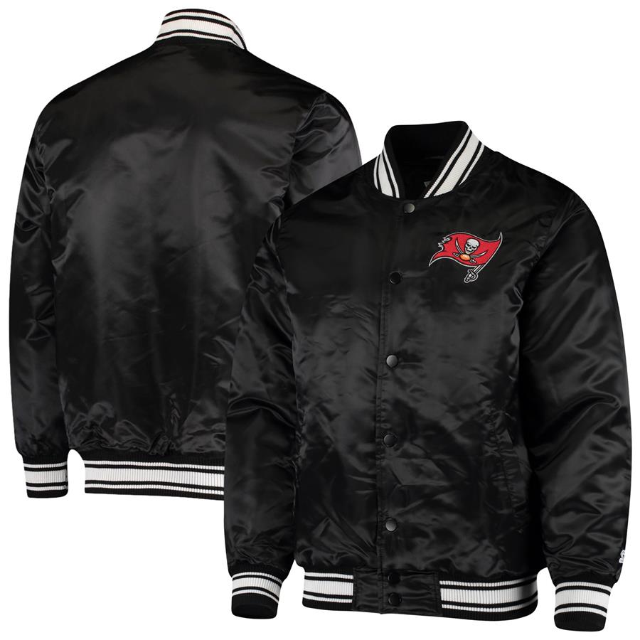 Куртка на кнопках Tampa Bay Buccaneers Starter Locker Room Satin Varsity (чёрный)