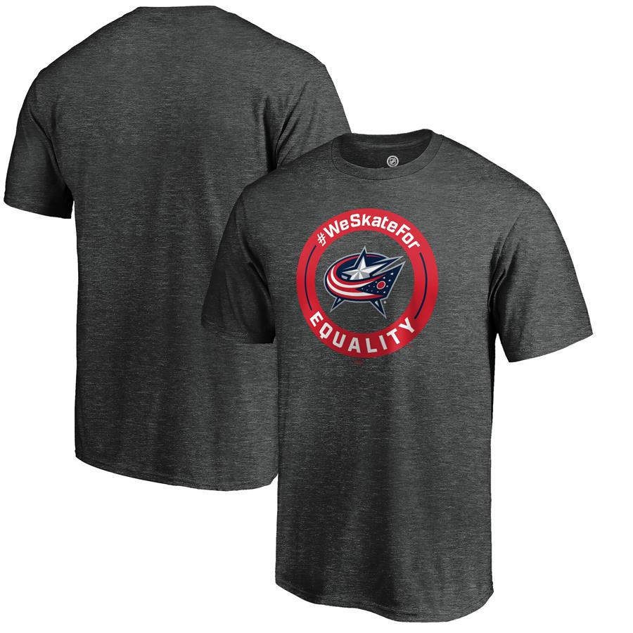 Columbus Blue Jackets Fanatics Branded #WeSkateFor T-Shirt - Heather Charcoal