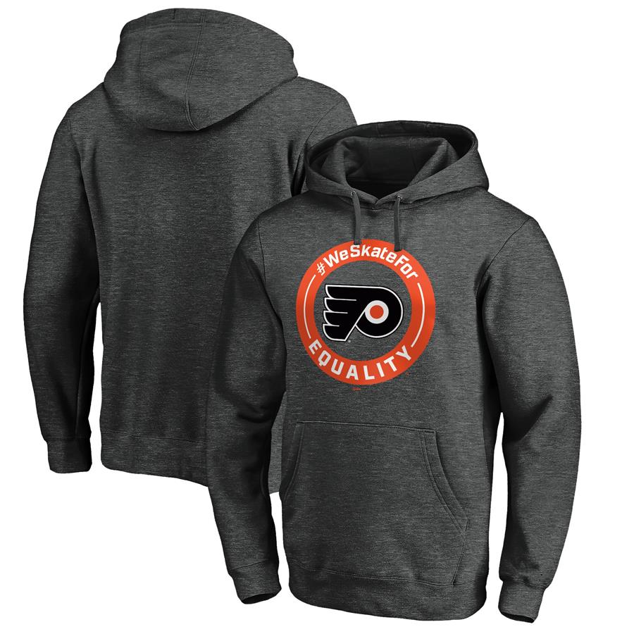 Philadelphia Flyers Fanatics Branded #WeSkateFor Pullover Hoodie - Heather Charcoal