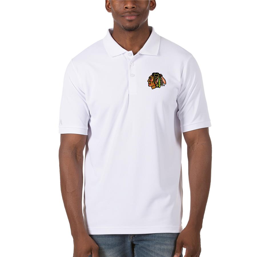 Chicago Blackhawks Antigua Legacy Pique Polo - White